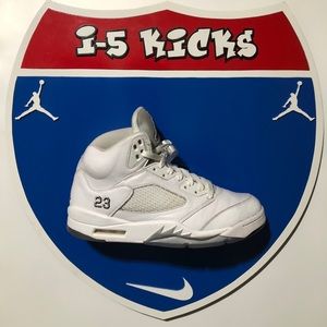 Jordan Retro Metallic White 5s